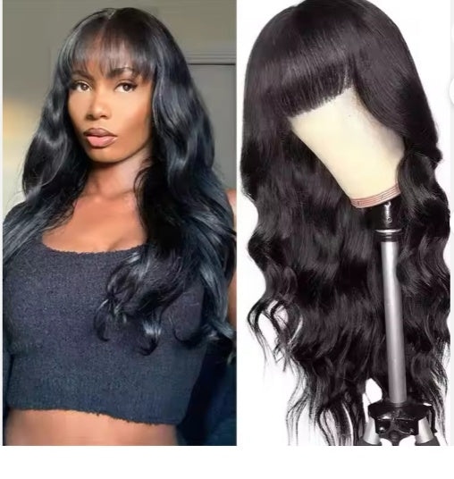 Ready-to-Wear Luxe — Glueless Lace Wig with Bangs"
